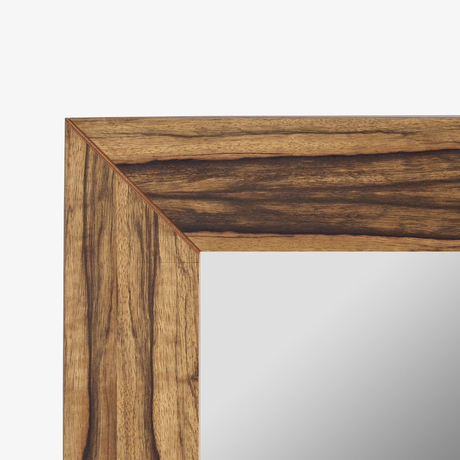 BALAN | מראה מרובעת גדולה עם מסגרת פורניר אגוז אפריקאי