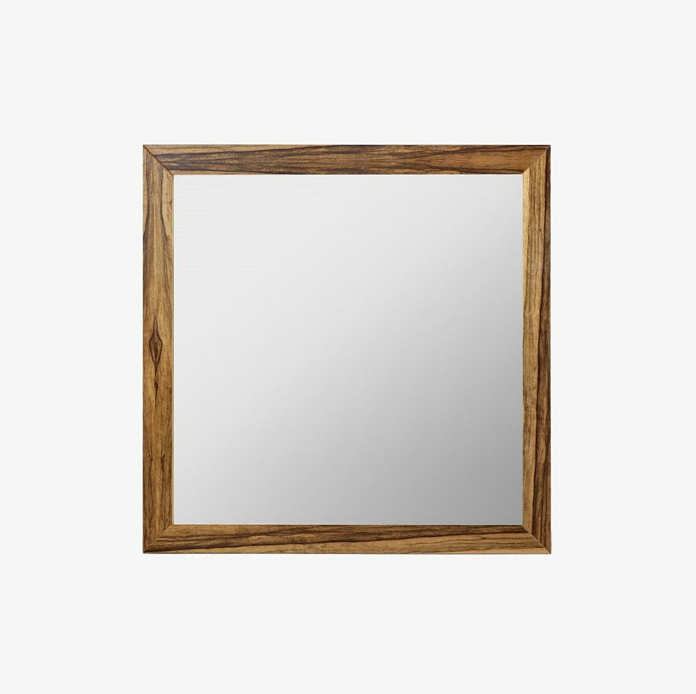 BALAN | מראה מרובעת גדולה עם מסגרת פורניר אגוז אפריקאי